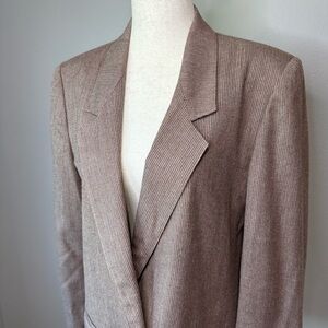 Vintage Panter Blazer Brown Herringbone Double Breasted Union Made USA